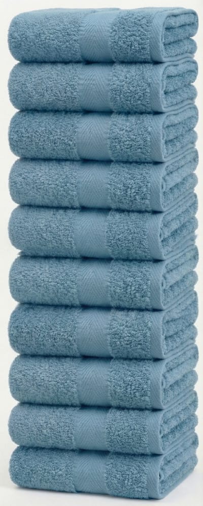 Blanche Nuit Handdoeken 50x100 cm - 10x Luxe Badhanddoek - 100% Katoen - 500 gr/m2 - Blauw