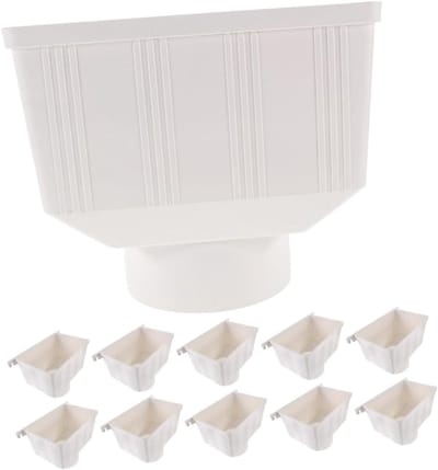 Regenpijp Adapter - Wateropvang Systeem - Regenwater Verzamelen - Efficiënte Afvoer - 28 x 23 x 15 cm - Wit