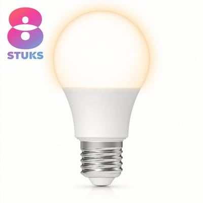 8x Peertje Led-lamp E27 - 11W - Koel Wit Licht (4000K) - 940 lm - 30 jaar - Niet Dimbaar