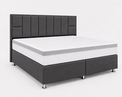 Opberg Boxspring Bellagio - 120x200 Compleet - Antraciet - Luxe Living Home