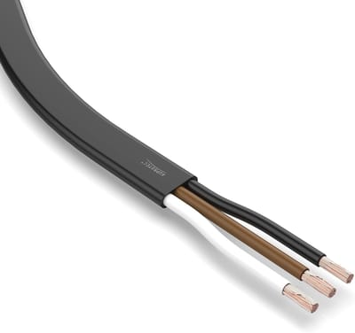 Platte Kabel - Elektrische Kabel - Voertuig Bedrading - Verminderde Wanddikte - 3 x 1.5 mm² - Zwart