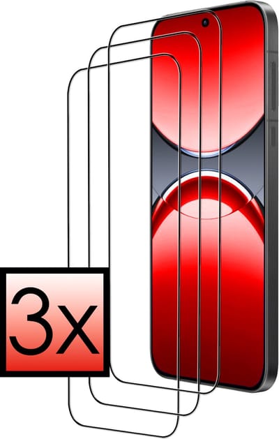 Screenprotector - 3 Stuks - Geschikt voor OPPO Find X8 Pro - Full Cover - Beschermglas - Gehard Glas - Tempered Glass - Screen Protector