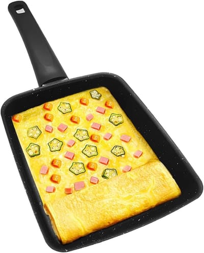 Pannenkoekenpan - Gegoten ijzer - Ontbijt Bakken - Gelijkmatige warmte - 19x15.5 cm - Zwart