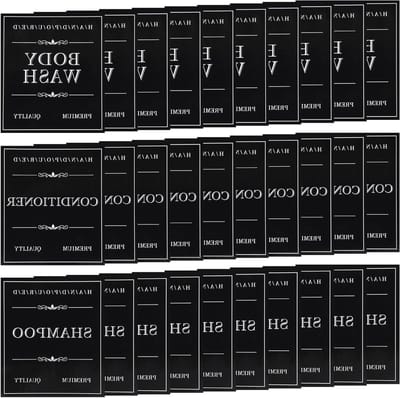 30 Waterdichte Labels voor Shampoo en Douchespullen - Etiketten voor Flessen en Seifenspender - Set voor Badkamer en Organisatie