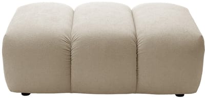 Vente-unique Poef in beige stof FRIDORA L 105 cm x H 43 cm x D 70 cm