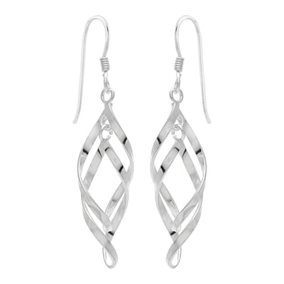 WeLoveSilver - oorhangers - zilver - gedraaide spiraal - hypoallergeen