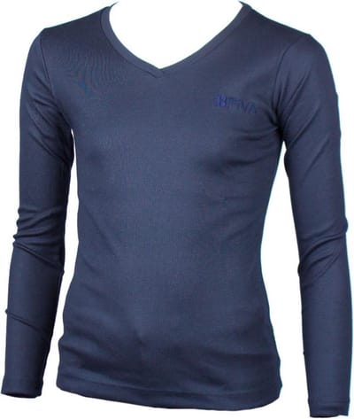Piva schooluniform t-shirt lange mouwen  meisjes - donkerblauw - maat XXS/12 jaar