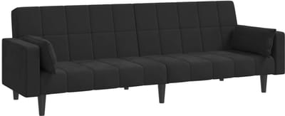 Slaapbank - Uitklapbaar - Slaapstoel - Logeerbed - Zetelbed - Slaapfauteuil - Vouwbed - 2 persoons - Zeer comfortabel - Zwart
