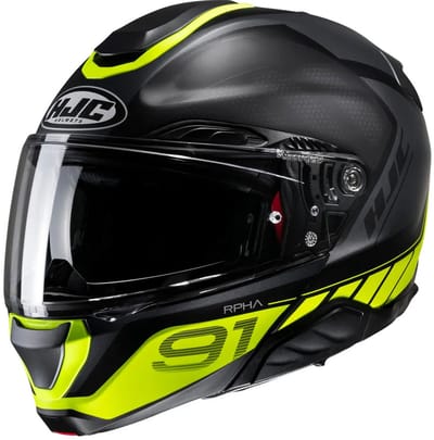 HJC RPHA 91 Rafino Zwart Geel Mc3Hsf Systeemhelm - Helm