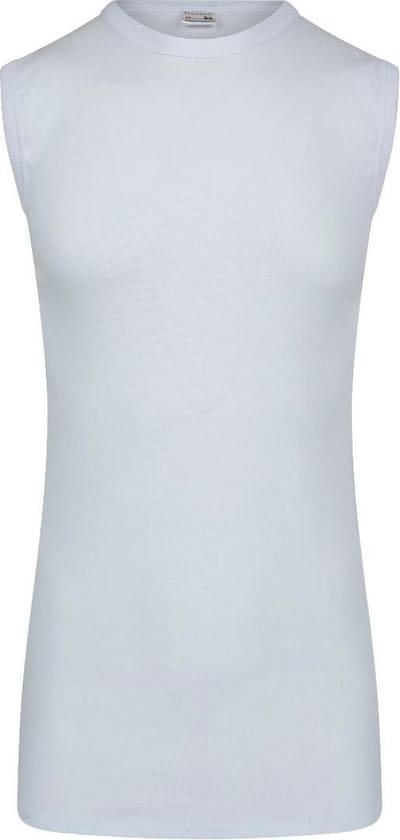 Beeren heren mouwloos shirt katoen Extra lang  - XXL  - Wit
