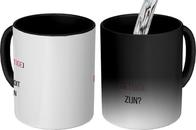 Magic Mok - 275ML - Koffiemok Vriend - Koffietas geschenk - Koffiebeker Vriendin - Mokken - Koffietassen Getuige - Spreuken - Quote - Wil jij mijn getuige zijn - Grote theemok - Theemokken groot - Leuke thee mok - Thee tas Verloofd - Grappige cadeaus