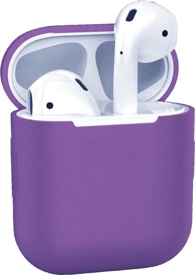 AirPods Hoesje voor Apple AirPods 1 & 2 – Paars - Siliconen Beschermende Case