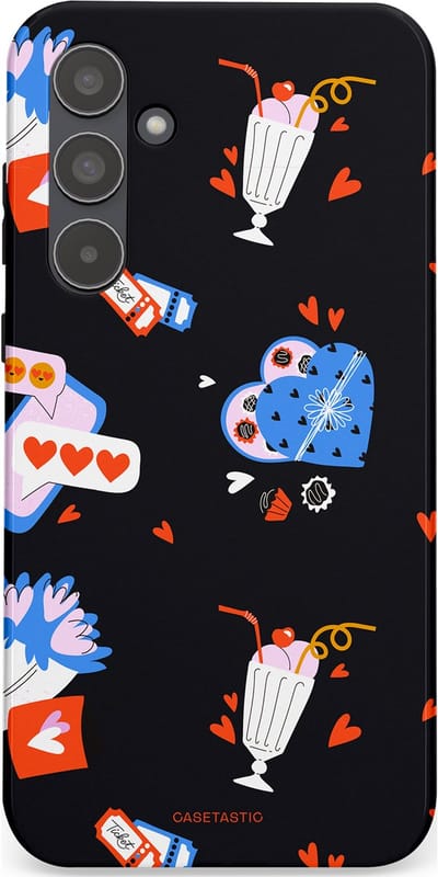 Casetastic Hoesje Geschikt voor Samsung A55 - Stijlvolle Beschermende Duo-layer Case - Liefdes Kaarten