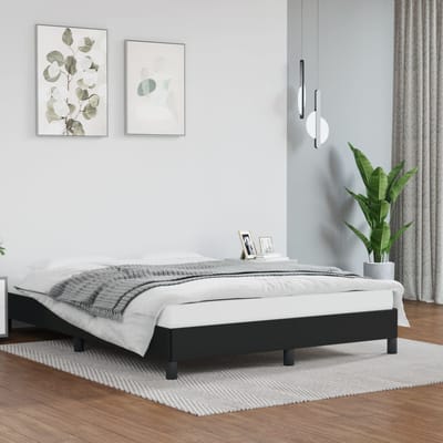 vidaXL - Bedframe - kunstleer - zwart - 140x190 - cm