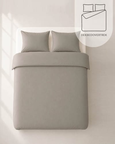 HOOMstyle Dekbedovertrek met kussenslopen - luxe micro Percale - dekbedovertrek - 200x220cm - 2 persoons - Taupe