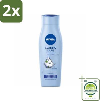 NIVEA - Shampoo - Klassieke Verzorging - Gezonde Zorg - Glanzend Haar - 250 ml - Voordeelverpakking - 2 stuks - NIVEA shampoo - Shampoo voor het hele gezin