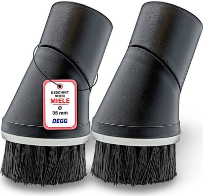 DEGG® - Stofzuiger Plumeau 35mm - Geschikt voor Miele - Opzetstuk Stofzuiger - Plumeauborstel - Stofzuiger Mond - Opzetborstel - Plumeau Stofzuiger Mondstuk - Stofzuiger Hulpstuk - Plumeau Compact - 2 STUK(S)
