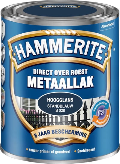 Hammerite - Metaallak Hoogglans - Standblauw - 750 Ml