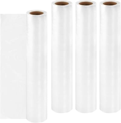 4PCS Catering Vershoudfolie, Transparante Plastic Keukenfolie voor Voedsel, Koelkast en Verpakking