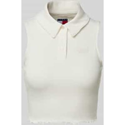 Korte top in riblook