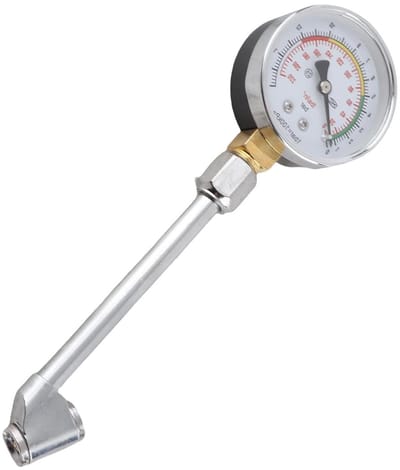 Bandenspanningsmeter - Bandendrukmeter - Banden Controleren - Nauwkeurige Meting - 19 cm Lengte - Transparant