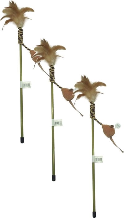 Adori Hengel Muis Met Geluid - Kattenspeelgoed - 3 x 40 cm Assorti