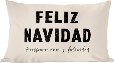 Sierkussens - Kussentjes Woonkamer - 50x30 cm - Kerst - Quotes - Feliz navidad - Kerstmis - Feestdagen