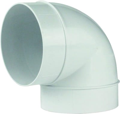 Ventilatiebuis Bocht 90 Graden Ø 150mm Ronde PVC Afvoerkanaal Koppeling