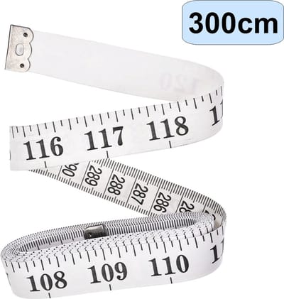 Fako Bijoux - Meetlint 3 Meter - Meetlint Lichaam - Lichaam Meter - Meetband - Klussen Meetlint - Lintmeter - Hobby Meetlint - 300cm - Wit