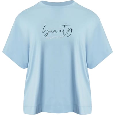 T-shirt met strasslogo voor vrouw Mat Fashion