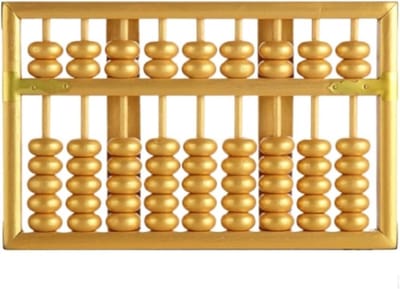 Telraam Abacus 9-koloms Houten Chinese Japanse Rekenmachine Educatieve Teltool Schoolbenodigdheden(Gold)