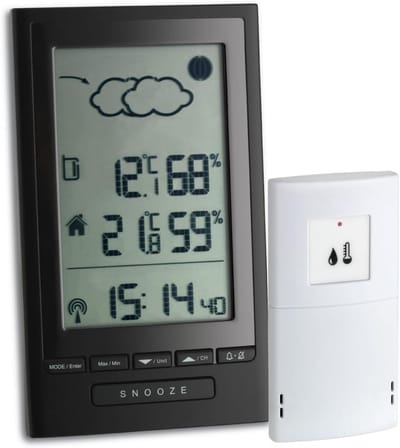 Draadloos Weerstation met Binnen- en Buitentemperatuur, Luchtvochtigheid en Weersvoorspelling