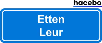 Hacebo - Plaatsnaam Sticker - 29x10 CM - Etten Leur sticker - Verkeersborden sticker - grappige cadeaus - Etten Leur