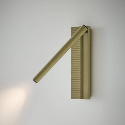 Bover LED wandlamp Arid A/03 olijfgroen, aluminium, 2.700 K