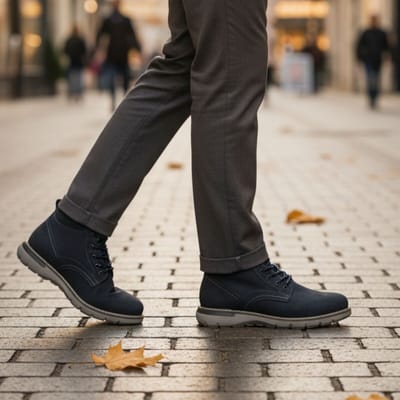 Outfielder Outfielder Veterboots blauw Nubuck