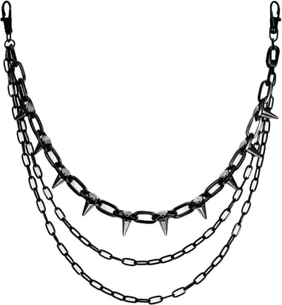 Gothic Punk Spijkerbroek Keten met Gesp en Kettingen voor Heren en Dames