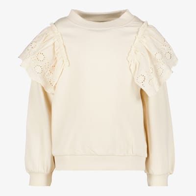 TwoDay meisjes sweater met broderie details beige - Maat 92