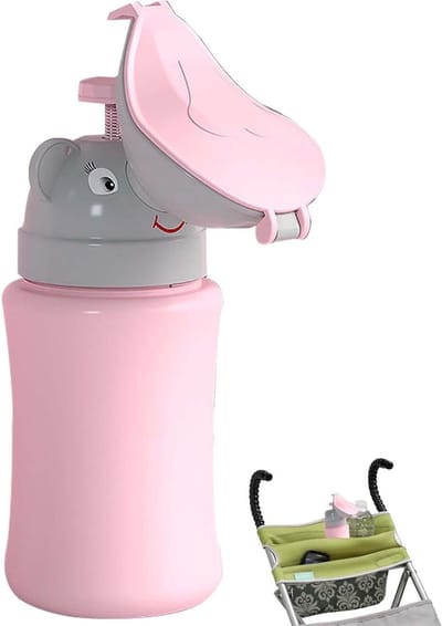 Kinderpotje - Reistoilet Baby - Onderweg Hygiëne - Lekvrij Knopontwerp - 20 x 12 x 8 cm - Meerkleurig