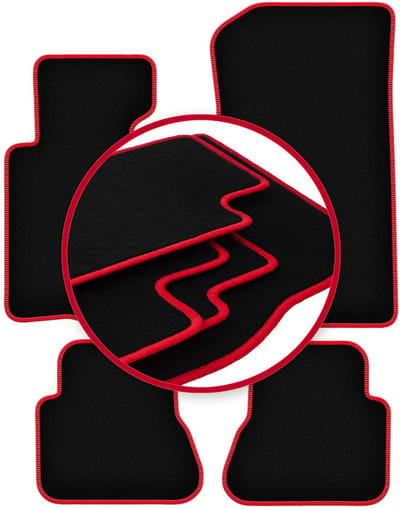 CARLUX-RED automatten voor: BMW 3 E46 cabriolet (2000-2007)