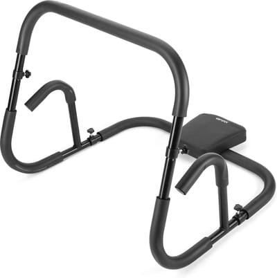 Buikspier Trainer - Sit Up Bar - Buikspieren Trainen - Verstelbaar Onderstel - 67x70x61 cm - Zwart