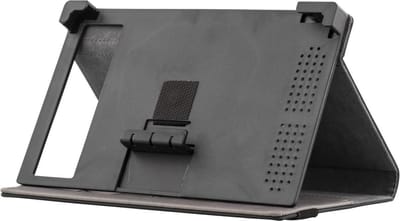 DELTACO TPF-1212 Universele tablet cover 7'', Pashouder, 360 ° Roteerbaar, Spring Lock, Zwart
