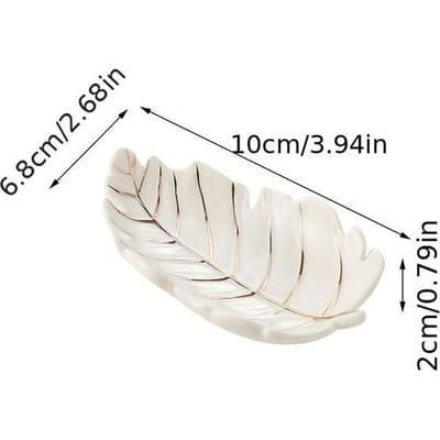 1 stuks Bladeren, Sieradenbord 2 Sets, Verlovingsringbord Mooi Decoratief Sieradenbord, Cadeau Klein Cadeau Wit Pack of 1