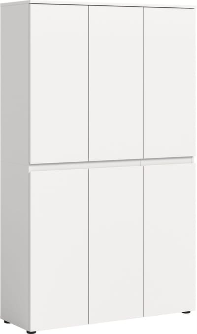 Universele Opbergkast In Wit - 14 Planken En Kleiderstang - 105x175x37 Cm