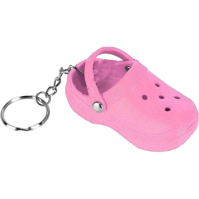 Sleutelhanger Mini Schattige Siliconen Draagbare Pantoffel Sleutelhanger voor Schooltas Handtas Cadeau Paars