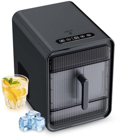 Compacte Ijsmaker - Draagbare Ijsmachine - Snelle IJsblokjes - Zelfreinigende Functie - 1.5L Tank - Zwart