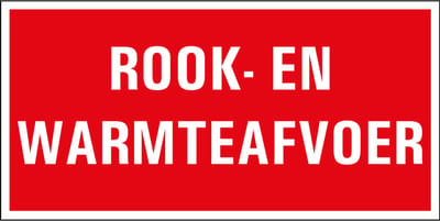 Rook- en warmtafvoer sticker 100 x 50 mm
