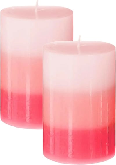 Atmosphera Geurkaars Nina - 2x stuks - Rozen - 45 branduren - 7 x 10 cm