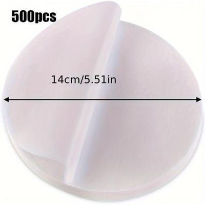 500 stuks Ronde Anti-aanbak Braad Perkamentpapier  Hoge Temperatuur Anti-aanbak Bakpapier  Siliconen Olie Papier  Airfryer Inlegpapier  Barbecue Papier 500pcs