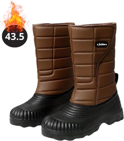 Nivard Snowboots - Sneeuwschoenen - Sneeuwboots - Heren - Wintersport - Ski - Skischoenen - Bruin - 43.5 - Antislip - Winter