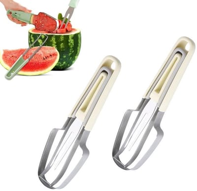 Allecto - Watermeloensnijder - 3-in-1 Fruitgereedschap - Beige